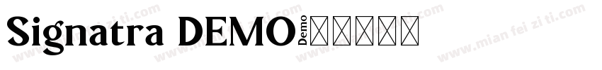 Signatra DEMO字体转换